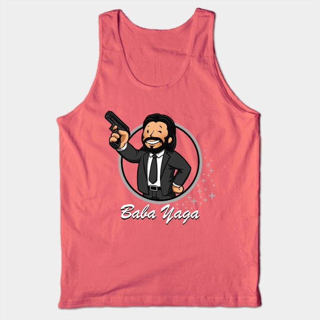 Cute Keanu Baba Yaga Assassin Movie Gamer Mascot Parody Tank Top by BoggsNicolas